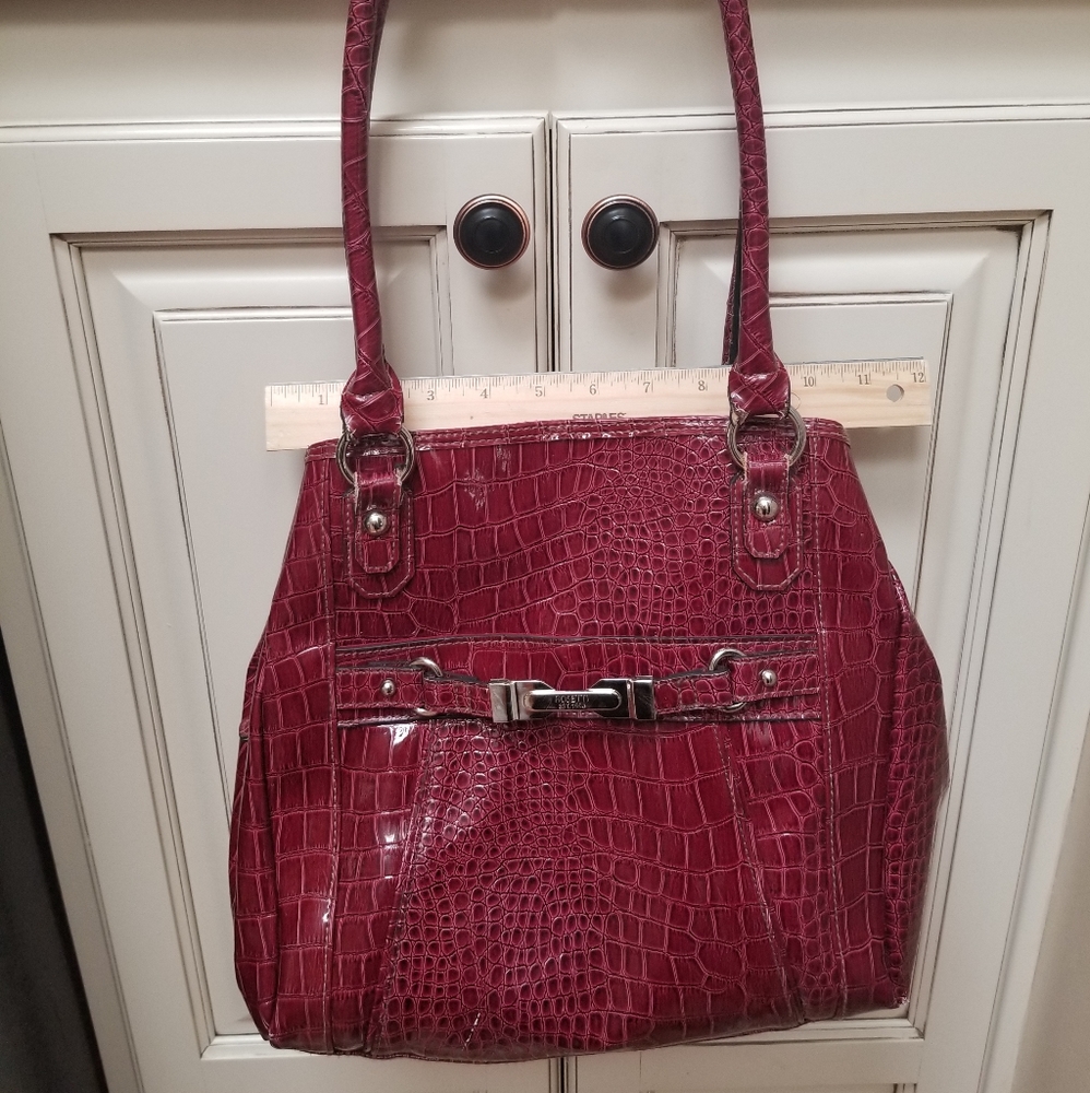 Rosetti Maroon Snakeskin Large Purse